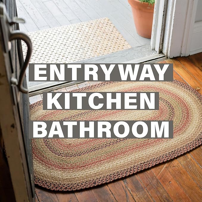 Gingerbread Brown Jute Braided Oval Rugs, 16x24 - Image 8