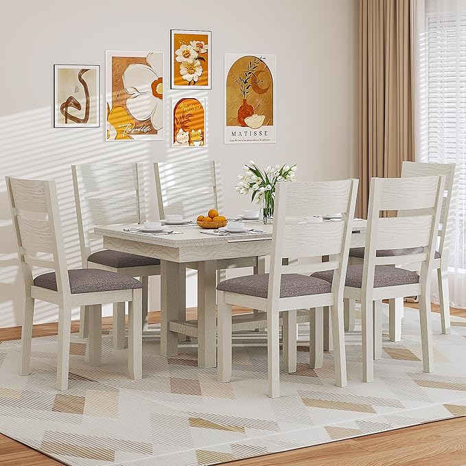 Dining Chairs Set of 6, Solid Wood Farmhouse Chairs - Image 3