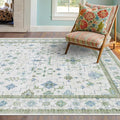 Oushak Area Rug for Bedroom 5x7 by HazoHaus