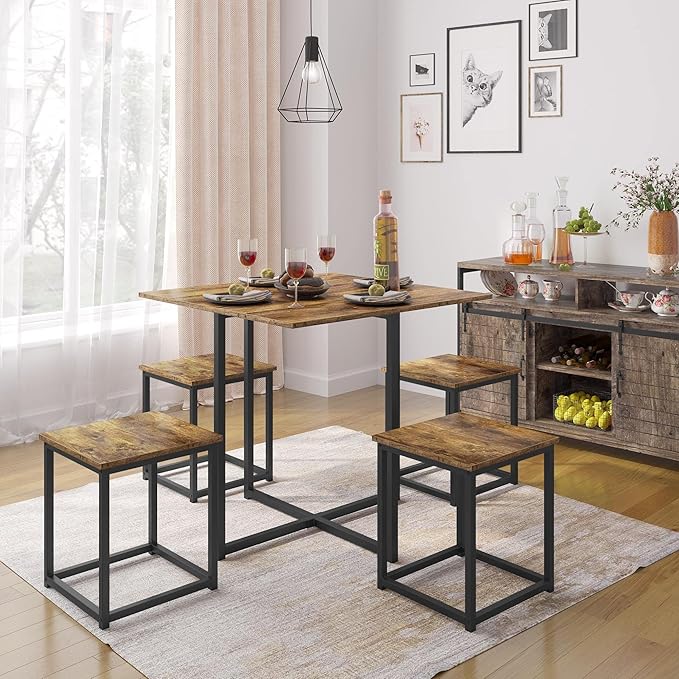 Yaheetech Industrial Dining Table Set - Image 4