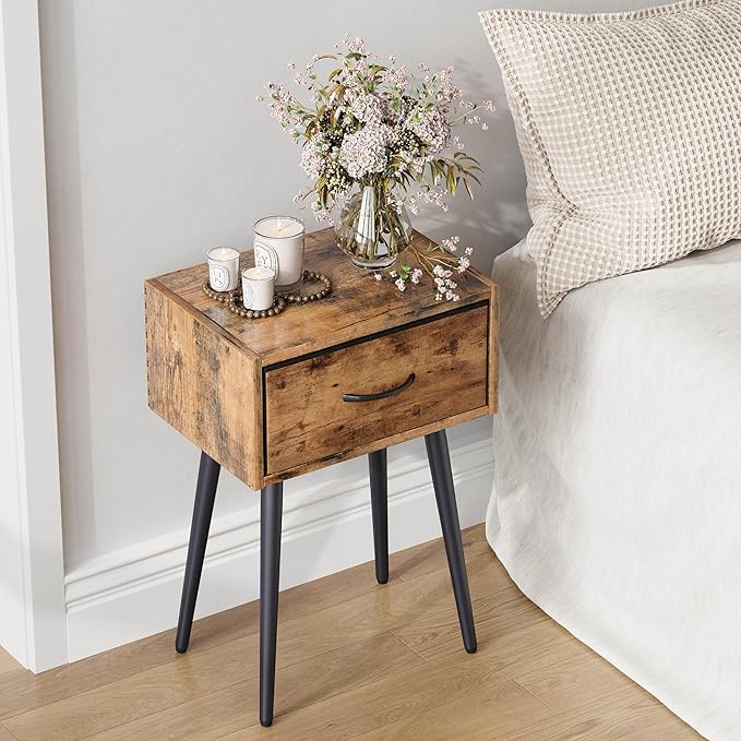 Small Nightstands Set of 2, Bedside Table - Image 2