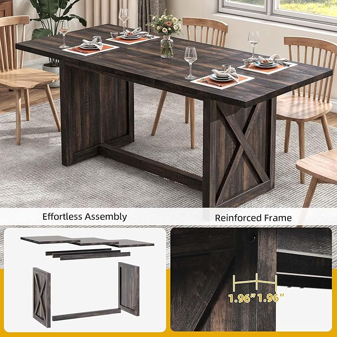 DWVO Farmhouse Large Dining Table - Image 3