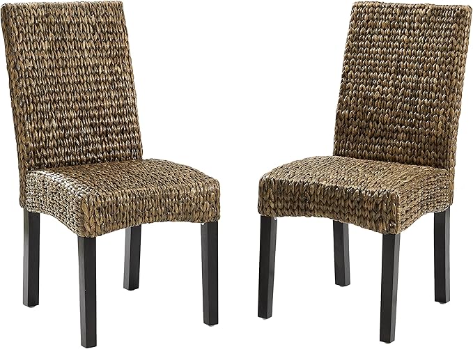Crosley Furniture Edgewater Handwoven Natural Fiber Rattan Dining Chairs Set of - Image 3