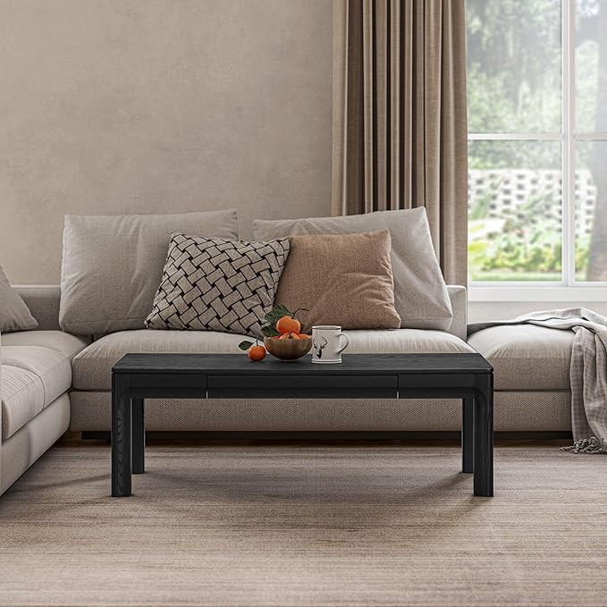 NTC Flow Modern Wooden Rectangle Coffee Table by NTC