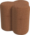 HomePop Upholstered Clover Shaped Ottoman Home Décor | Foot Rest Pouf – Rust by HomePop