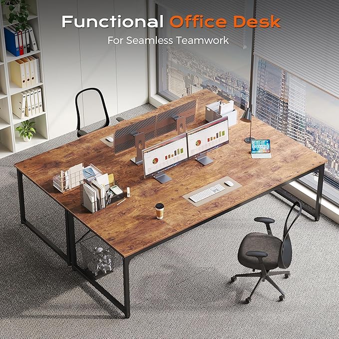 PRAISUN 78.7 X 29.5 Inch Computer Desk - Image 4