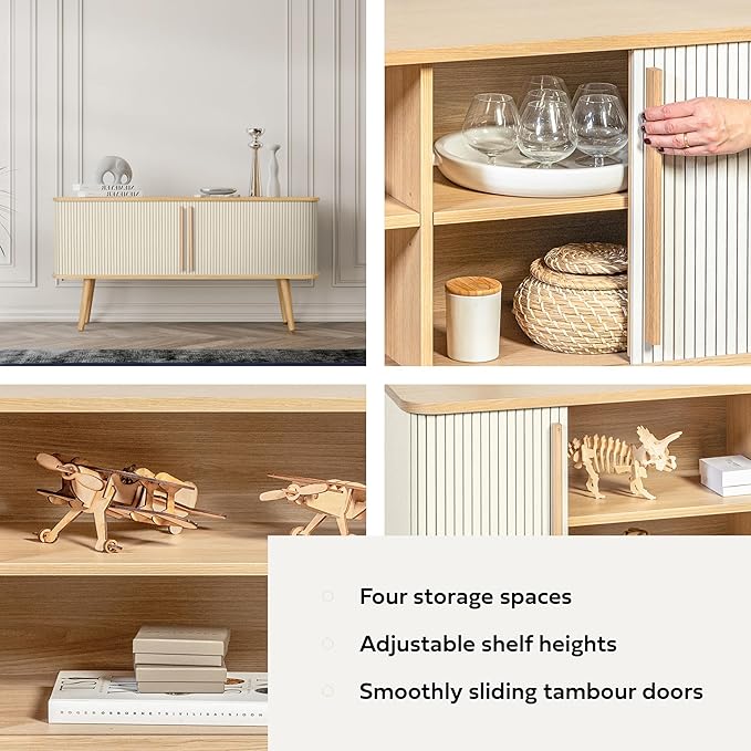 WERMO 53'' White Cabinet with Doors and Shelves - Image 3