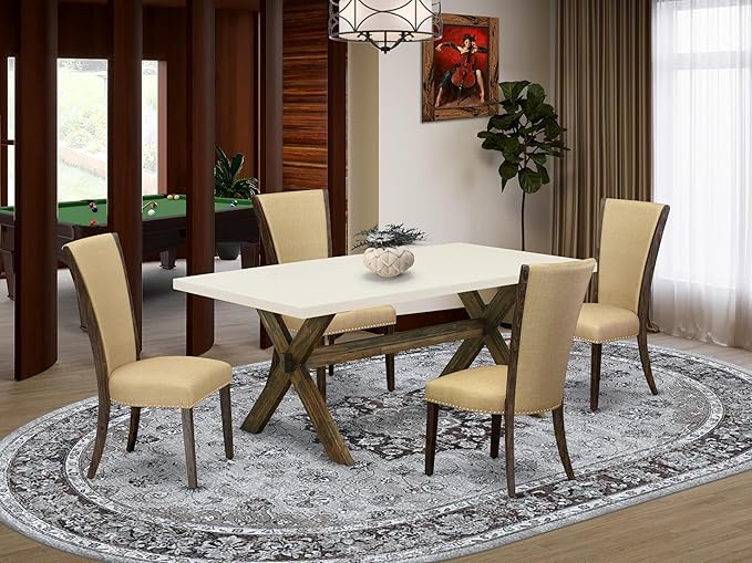 East West Furniture X727VE703-5 5 Piece Dinette Set - Image 2