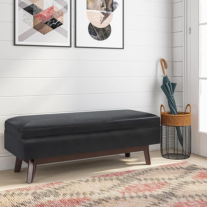 SIMPLIHOME Owen 48 inch Wide Mid Century Modern Rectangle Rectangular Storage - Image 2