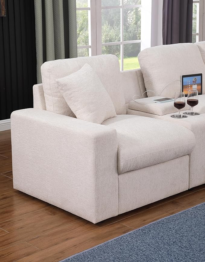 127" Modular Sectional Sofa, Modern Oversized Cloud Couch - Image 2