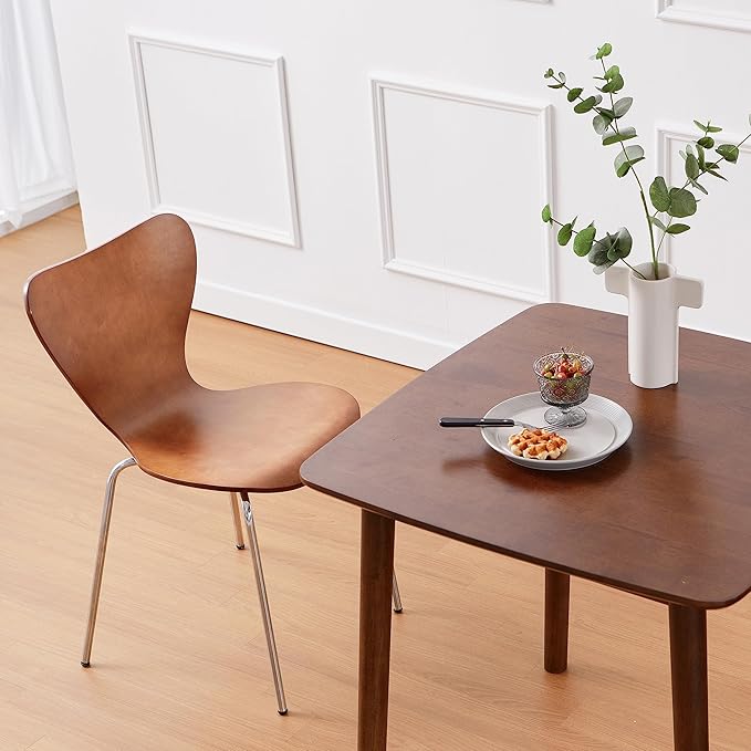 Livinia Aslan 29.5" Malaysian Oak Square Wooden Dining Table/Small Solid Wood - Image 7