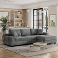 Eafurn Convertible L Shaped Modular Sectional Sofa Couch, 5 Seater Corduroy by Unknown