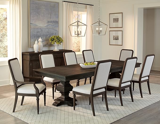 Hekman Furniture Upholstered Side Chair Java Finish, Upholstered Seat & Back - Image 2