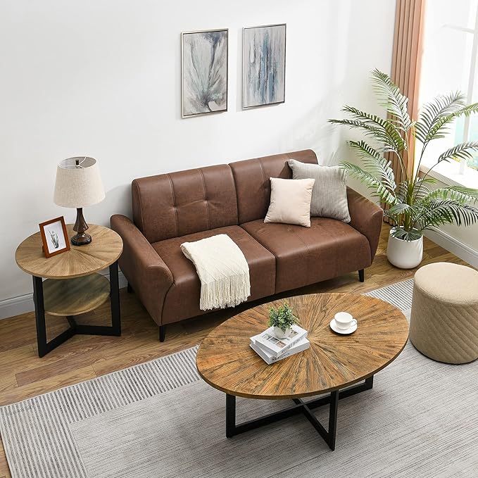 Solid Wood Oval Coffee Table - Image 6