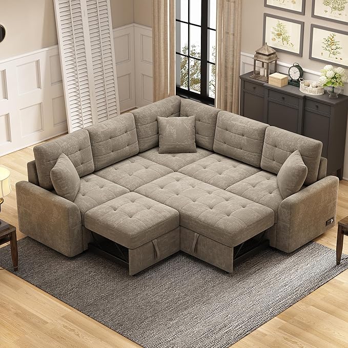 82" Convertible Sleeper Sofa by Unknown