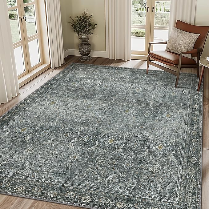 8X10 Area Rugs Machine Washable Rugs by BESBLEE
