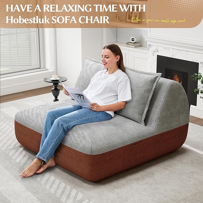 Hobestluk Small Sofa Couch Lounge Sofa Chair - Image 3