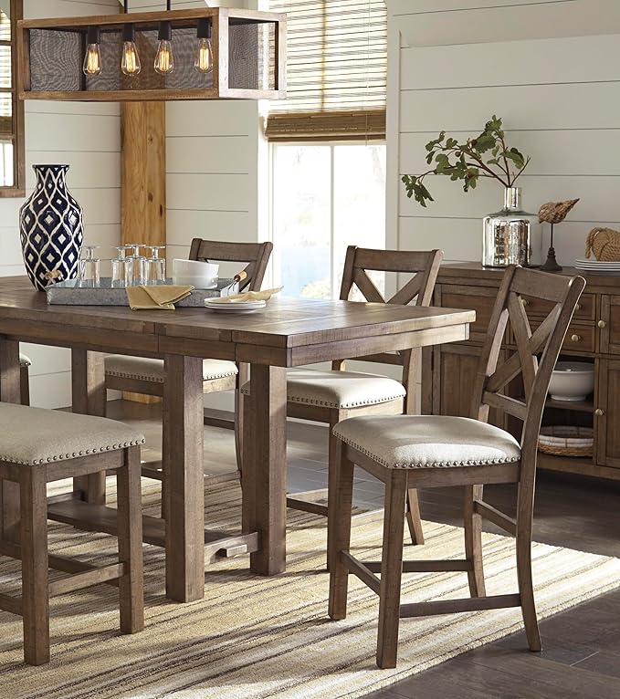 Signature Design by Ashley Morriville Counter Height Upholstered Dining Room - Image 10