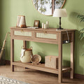 SUPERJARE Rattan Console Sofa Table by SUPERJARE