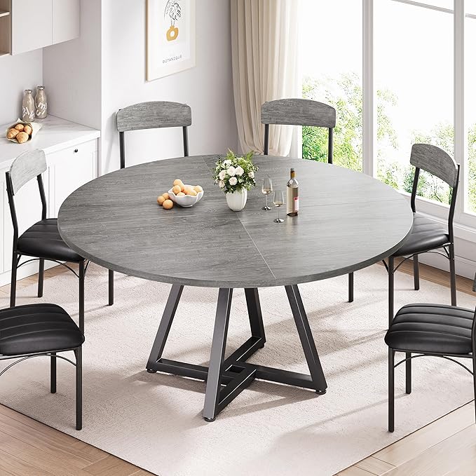51“ Round Kitchen Dining Room Table - Image 2