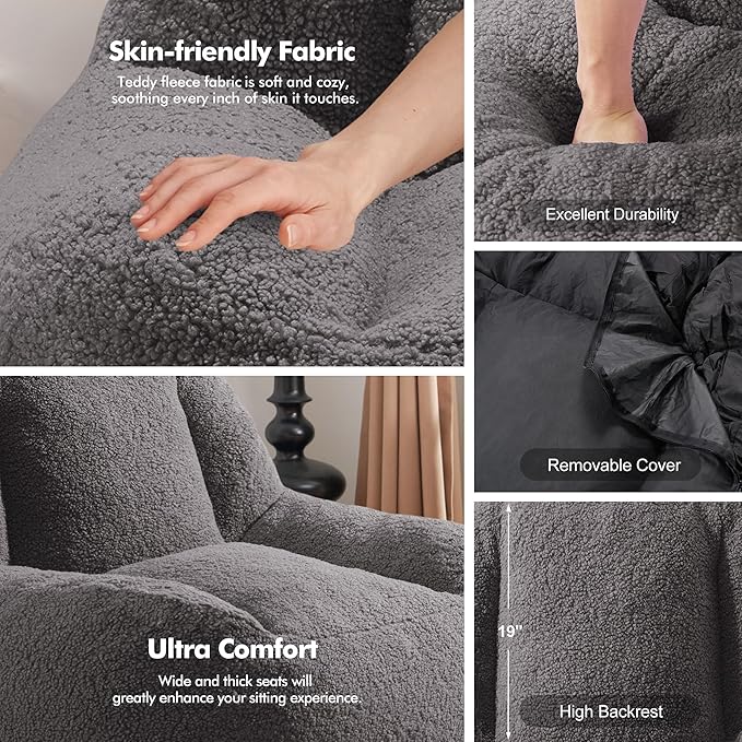 Homguava Bean Bag Chairs for Adults, Giant Beanbag Couch Adult Bean Bag Chair - Image 6