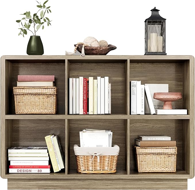 ChooChoo 6 Cube Storage Organizer, Wooden Bookcase - Image 4