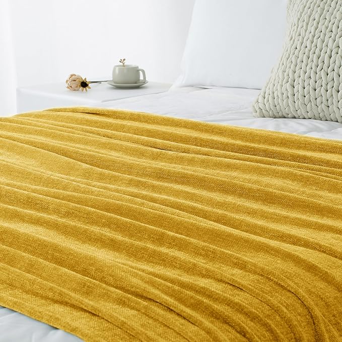 Chenille Throw Blanket for Couch 50"X 60", Soft Cozy Throws - Image 9