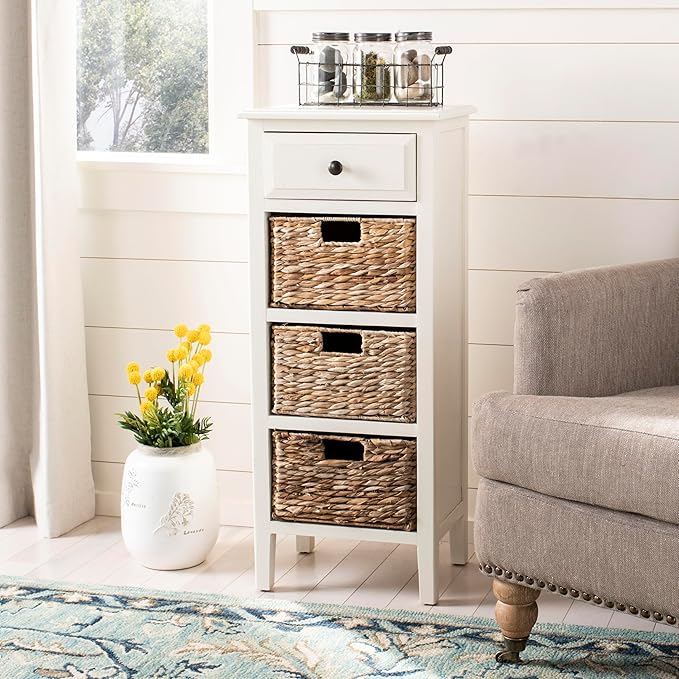 Safavieh American Homes Collection Michaela Side Table, Distressed White - Image 2