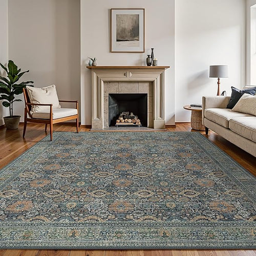 10X14 Area Rugs Machine Washable Rugs by BESBLEE
