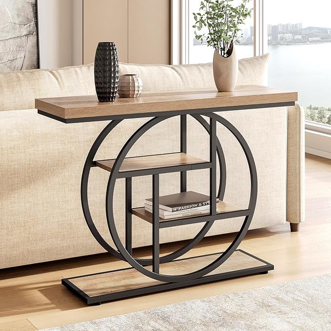 LITTLE TREE Console Table, 4-Tier Entryway Table Behind Couch Table, 41.3-Inch - Image 4