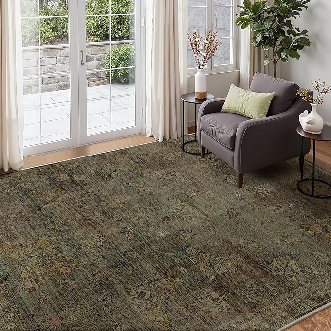 GENIMO 8x10 Area Rugs for Living Room, Machine Washable Non Slip Vintage Rugs - Image 2