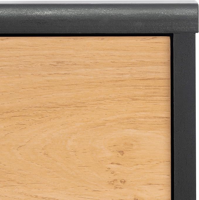 SAFAVIEH Beatrix TV Stand for up to 60" Flatscreen – Black & Oak, 2 Doors - Image 5
