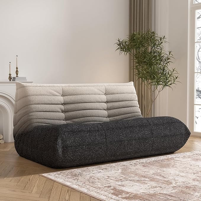 Bean Bag Chair, Loveseat Fireside Chair Bean Bag Sofa Large Bean Bag Chair by Unknown