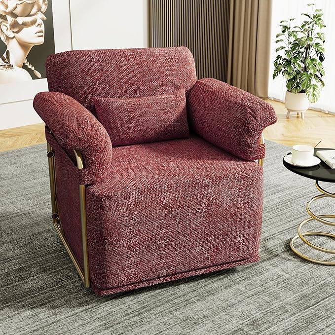 KEIKI Modern Comfy Swivel Accent Reading Chair by Unknown