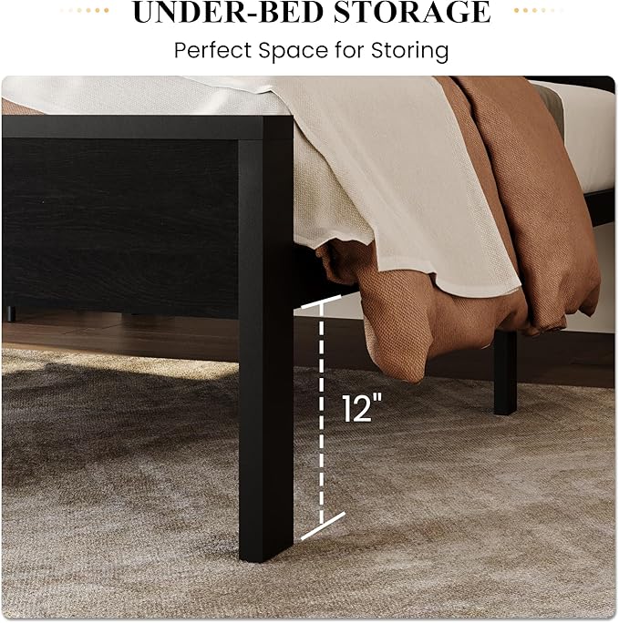 SHA CERLIN 14 Inch Twin Size Metal Platform Bed Frame - Image 4