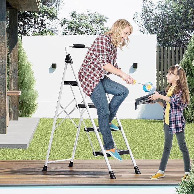 KINGRACK 4 Step Folding Ladder, 800lbs Capacity Step Stool - Image 7