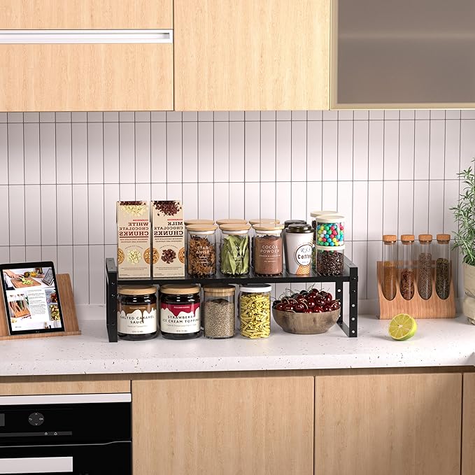 Expandable Stackable Aadjustable Shoe Rack Pantry Shelf - Image 3