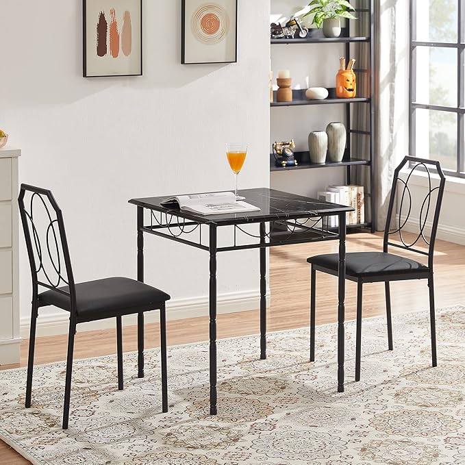 VECELO 3 Piece Dining Table Set - Image 3