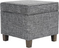 HomePop Home Decor | K7342-F2182 | Classic Square Storage Ottoman by HomePop