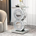 ENENE Mirrored End Table Crushed Diamond Coffee Table by ENENE