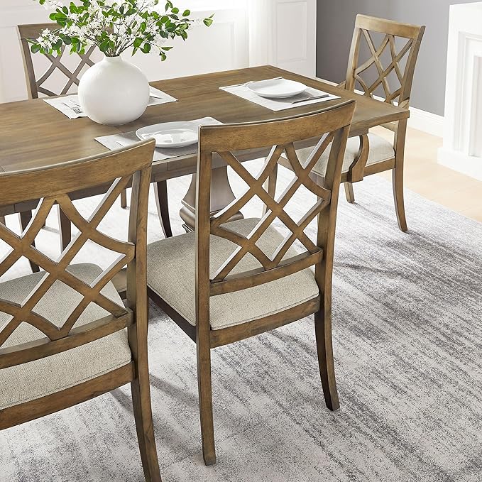 KEIKI Retro 7-Piece Wooden Dining Table Set - Image 6