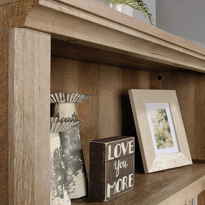 Sauder Anda Norr Display Cabinet/ Pantry cabinets, Lintel Oak finish - Image 5