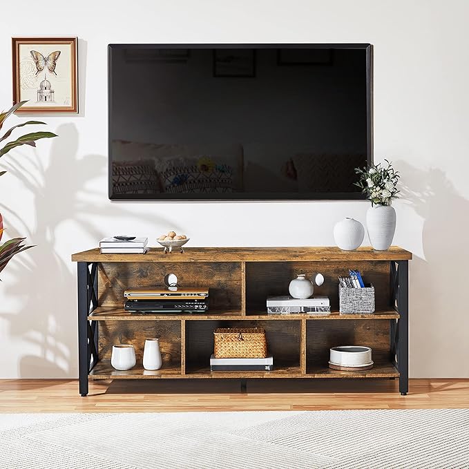 Yaheetech TV Stand for Living Room, Industrial Entertainment Center for 65 Inch - Image 2