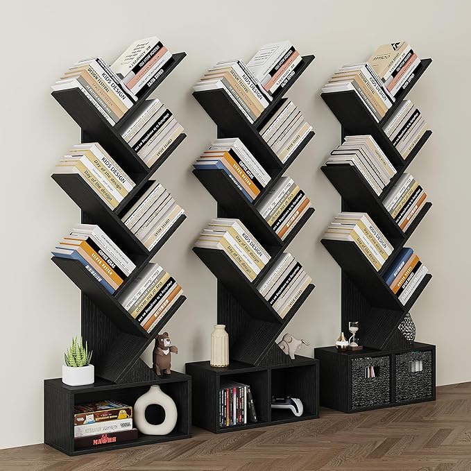 Vagusicc Tree Bookshelf, 6 Tier Bookshelf - Image 2