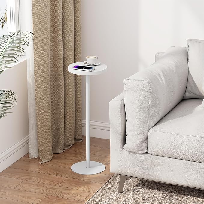 TUTOTAK Tall Round Side Table, Small End Table, Beside Table, Drink Table - Image 9