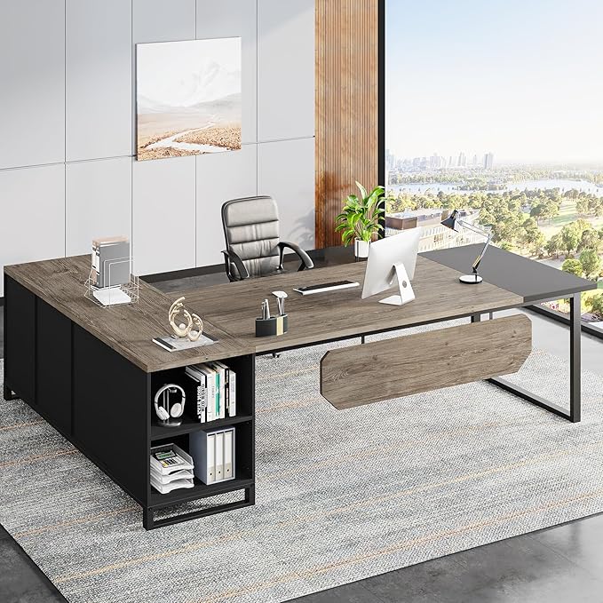 Tribesigns 70.8" Executive Desk - Image 4