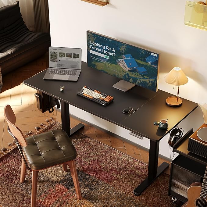 Seang Standing Desk with Adjustable Height, 55x24 Inch Electric Stand Up Desk - Image 2