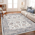 8x10 Washable Area Rug Medallion Distressed Design Boho Medallion Non-Shedding by CHAMPLANT