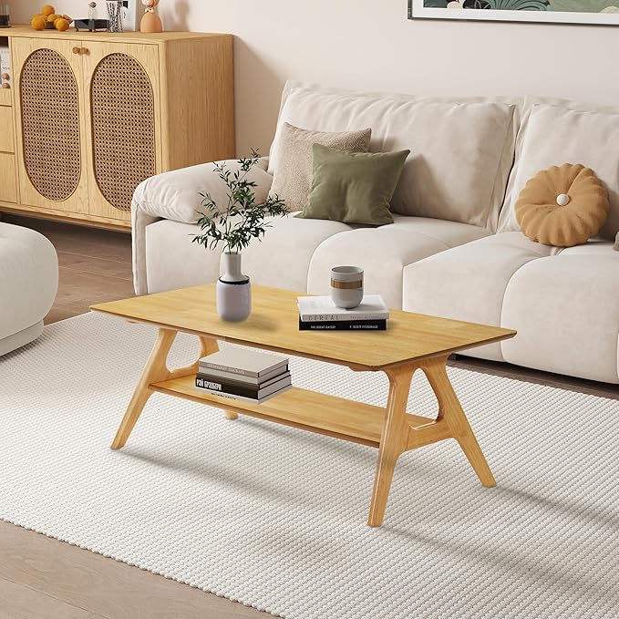Roundhill Furniture Arona 3-Piece Coffee Table Set, Coffee Table and Two End - Image 6