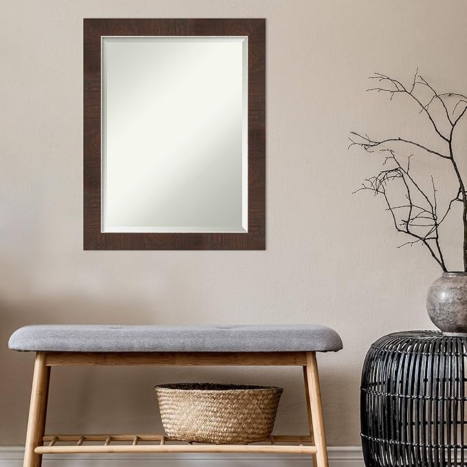 Amanti Art Brown Bathroom Mirror - Image 5